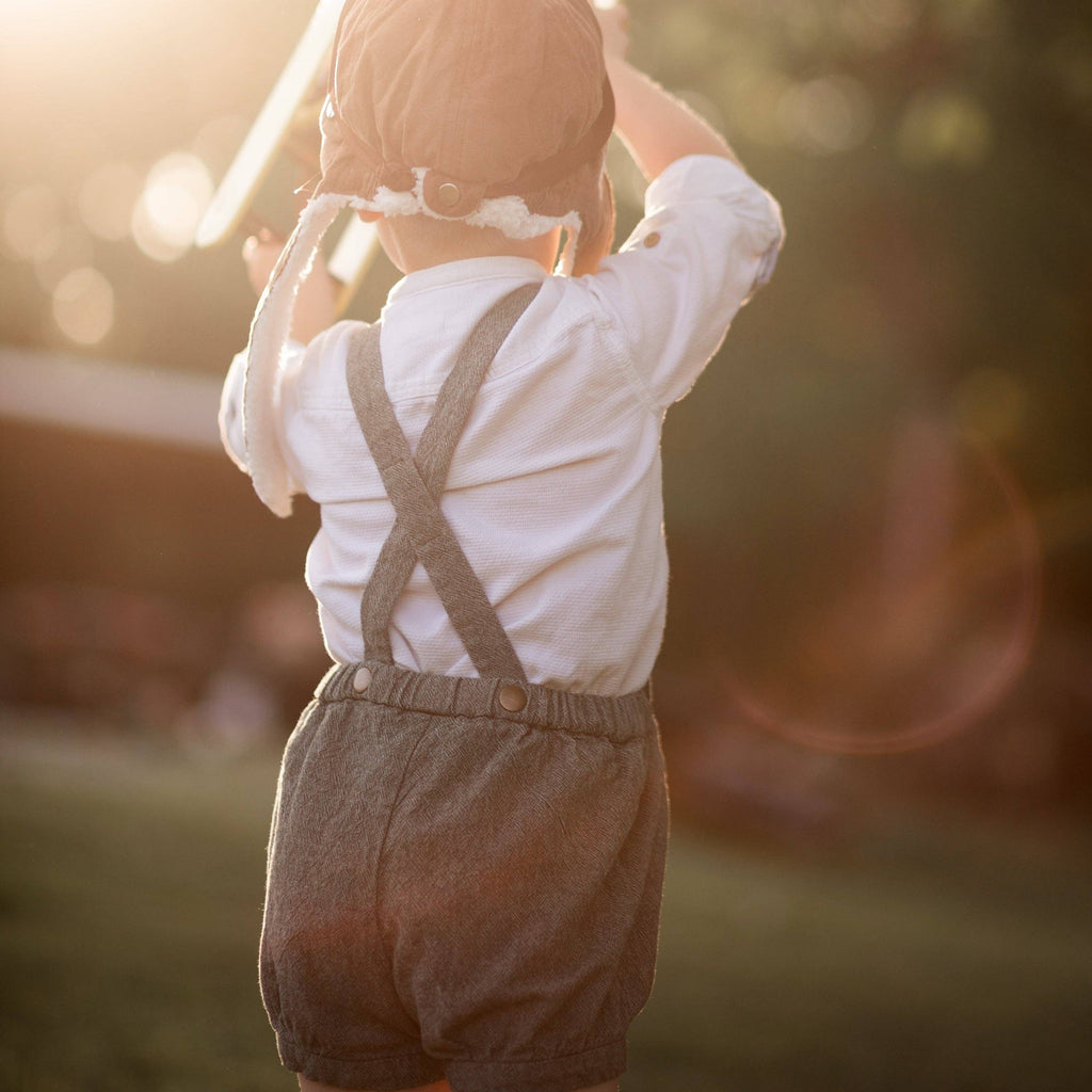 Lillies Dream - The Sunwashed Blue Suspender Shorts
