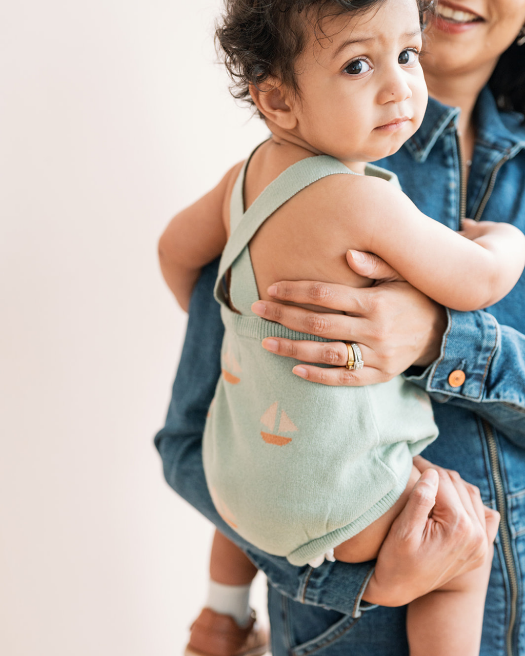 Dear Hayden - Frankie Romper Seafoam