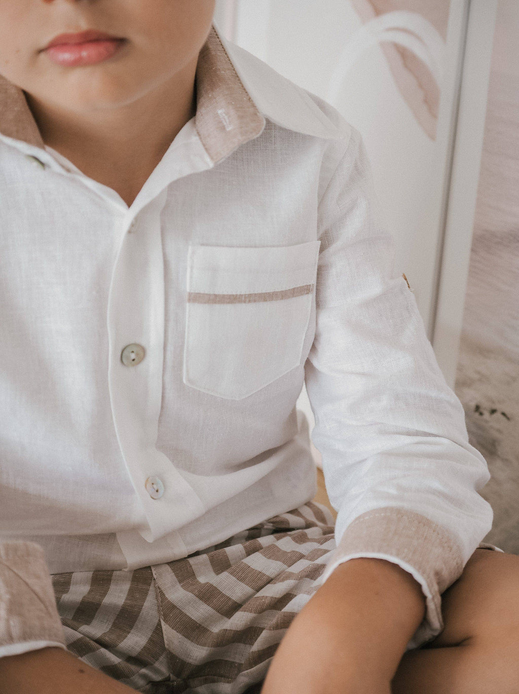 Petite Maison Kids - Ashton Linen Striped Shorts and Top Set