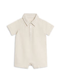 Colored Organics - Dune Stripe Seersucker Collared Romper
