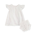 Viverano Organics - Organic Cotton Noelle Dobby A Line Baby Dress + Bloomer