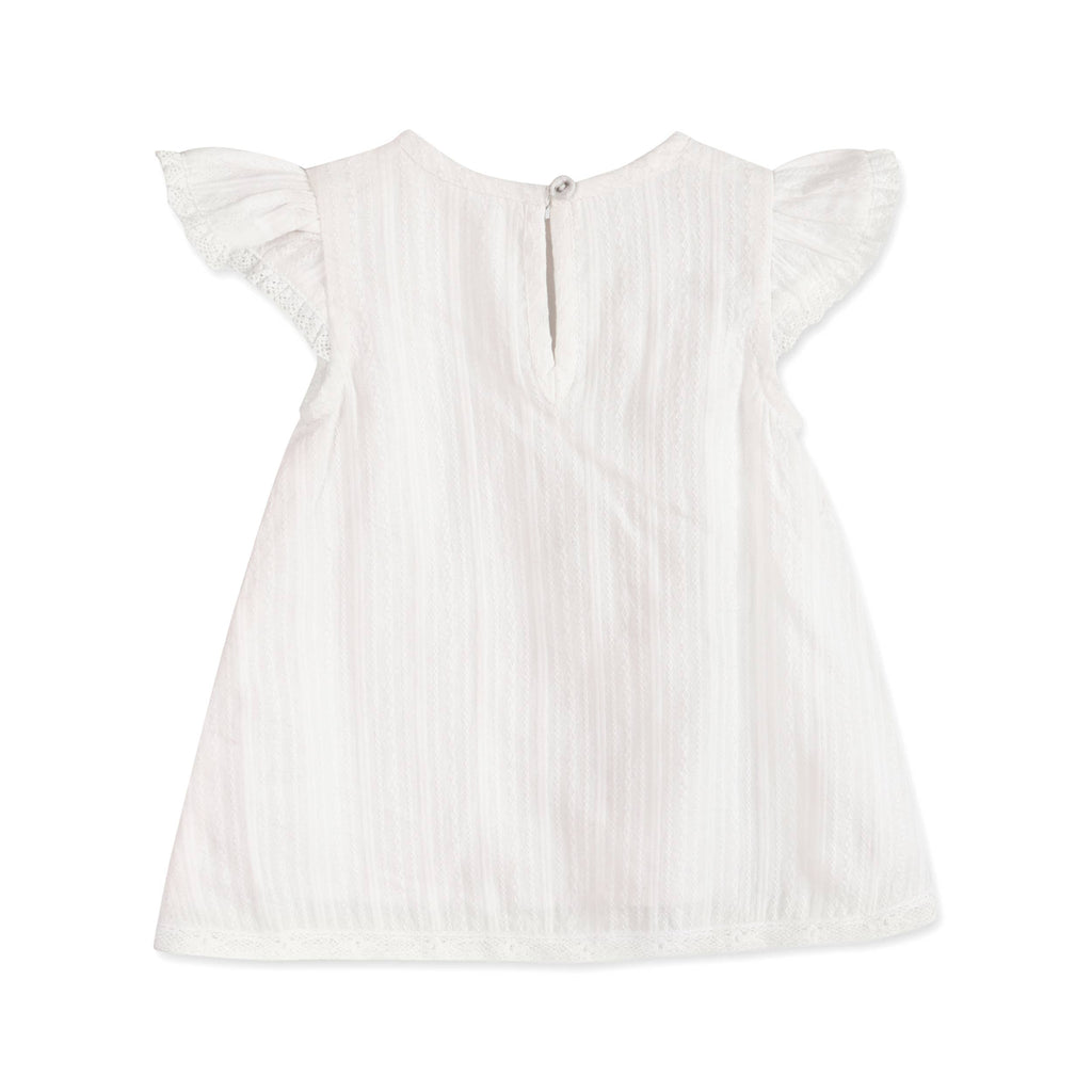 Viverano Organics - Organic Cotton Noelle Dobby A Line Baby Dress + Bloomer