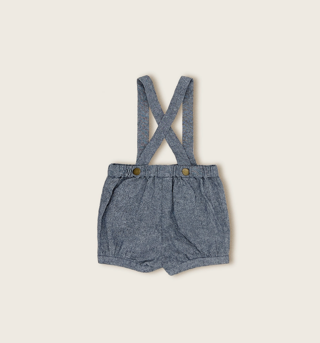 Lillies Dream - The Sunwashed Blue Suspender Shorts