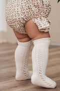 Olive + Cradle - French Lace Knee High Baby Socks
