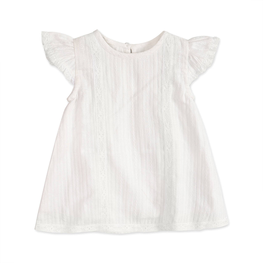 Viverano Organics - Organic Cotton Noelle Dobby A Line Baby Dress + Bloomer