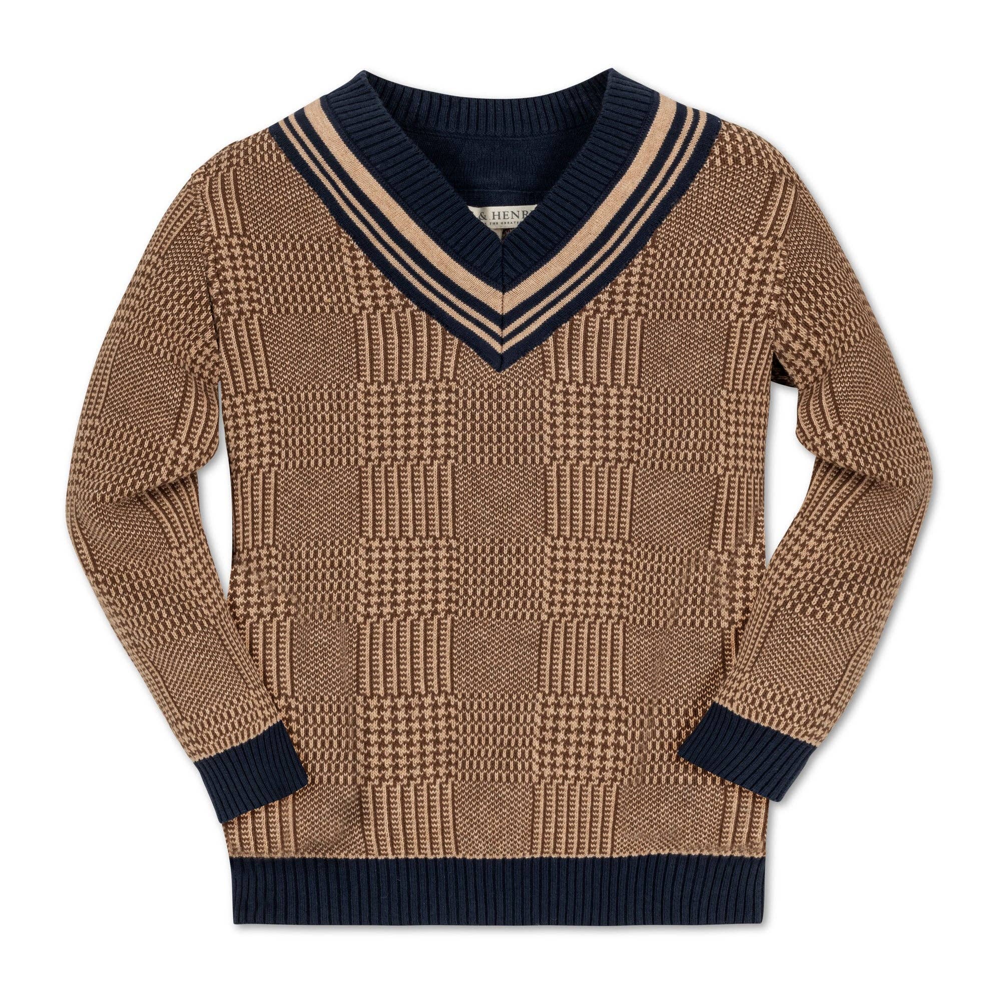 Hope and Henry - Organic Intarsia Cricket Boys Sweater