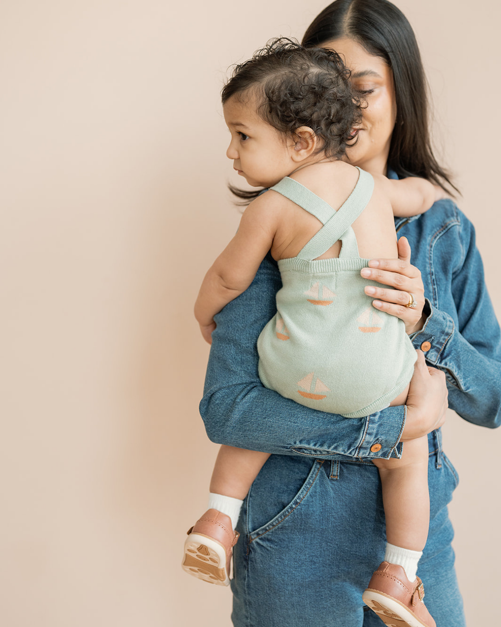 Dear Hayden - Frankie Romper Seafoam