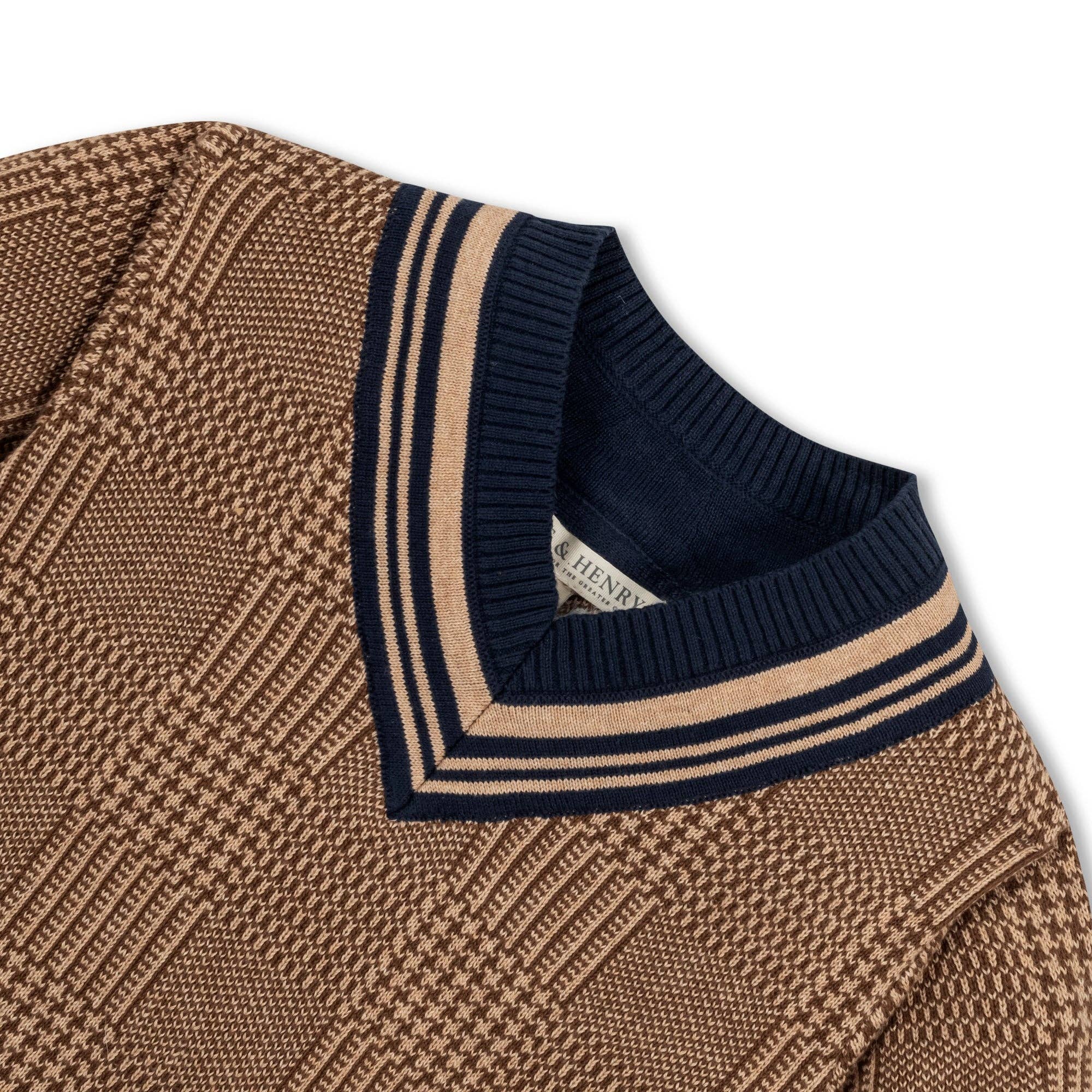 Hope and Henry - Organic Intarsia Cricket Boys Sweater
