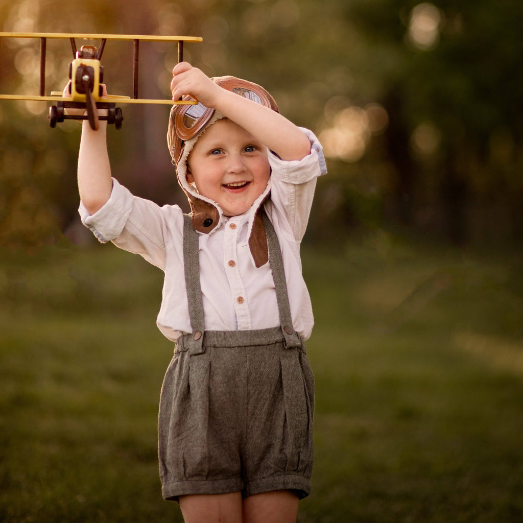 Lillies Dream - The Sunwashed Blue Suspender Shorts