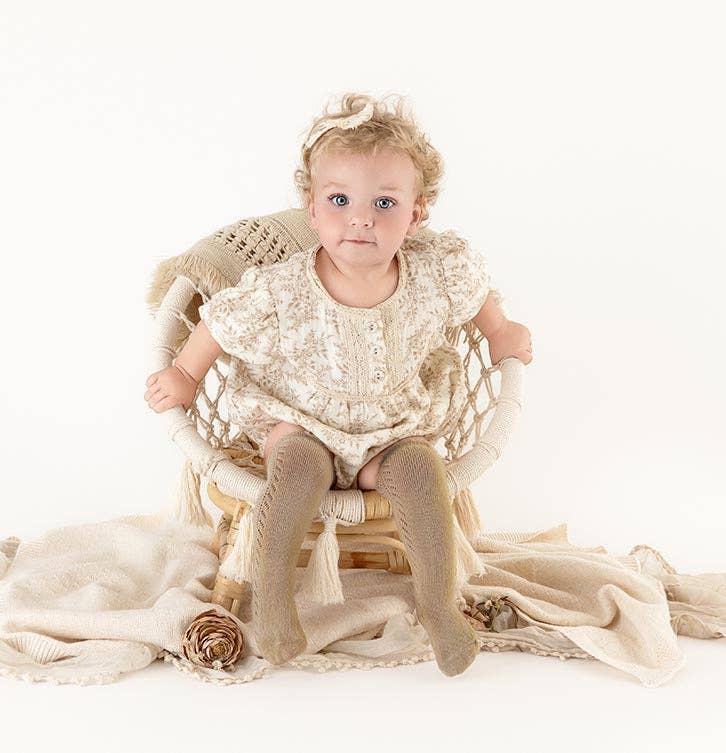 Olive + Cradle - Elodie Short Sleeve Romper Set